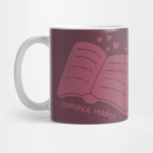 Romance reader red pink/purple simple design with hearts for readers by loulou-artifex